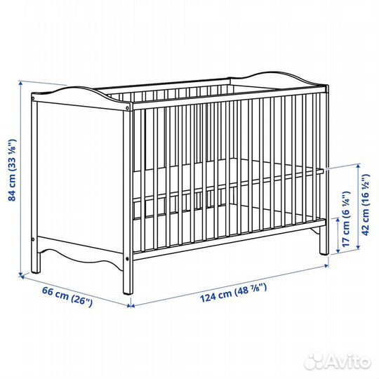 Кроватка детская IKEA smgöra 60x120 см