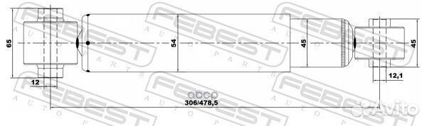 Амортизатор задний nissan qashqai 06-13 0265092