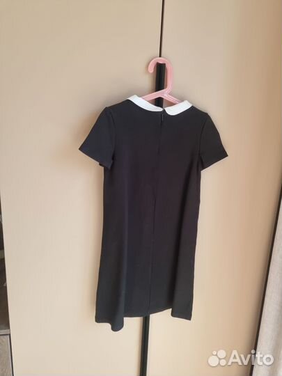 Платье черное с белым воротником школьное