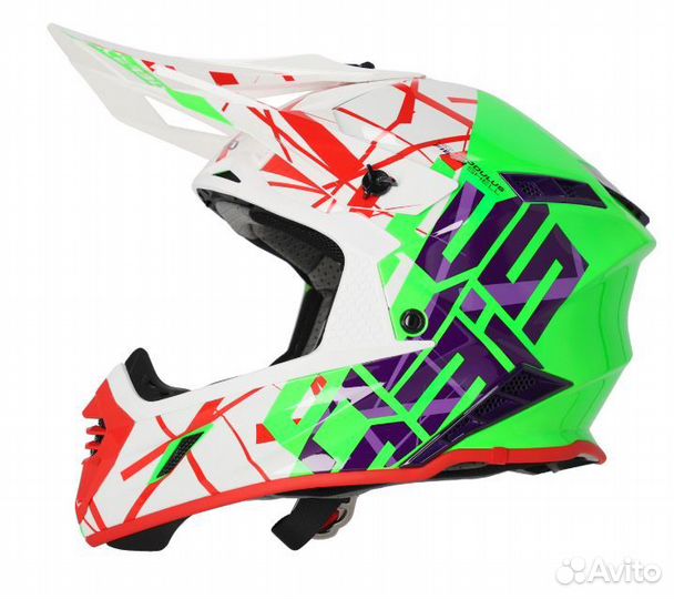 Кроссовый шлем acerbis X-track 22-06, Green/White