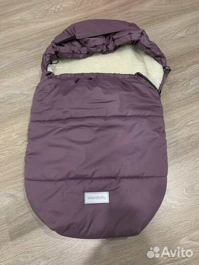 Зимний конверт в коляску на овчине