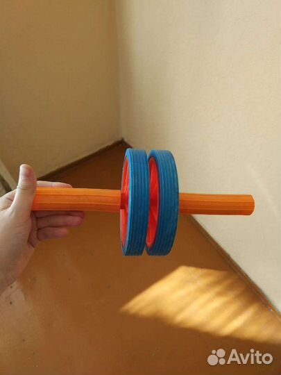 Ролик гимнастический для пресса 2-х колесный