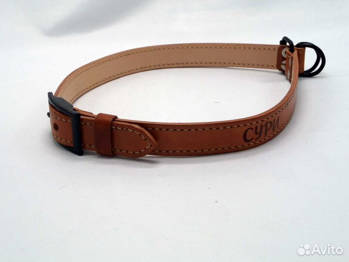 Кожаный ошейник удавка 