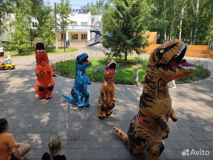 Надувной костюм динозавра T-rex