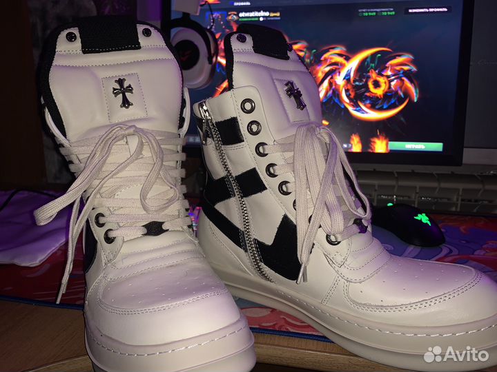 Rick owens geobasket chrome hearts