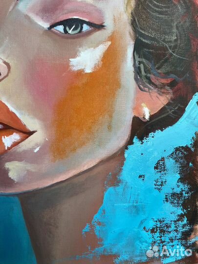 Картина маслом на холсте портрет девушки
