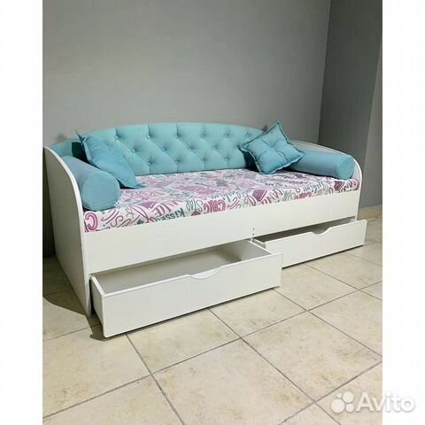 Кровать основание ламели детская лдсп велюр