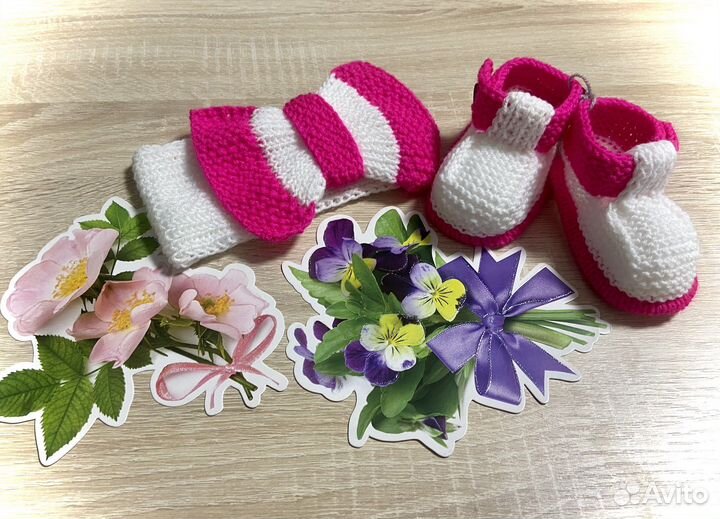 Повязка и сандали пинетки