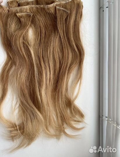 Накладные пряди волос на заколке