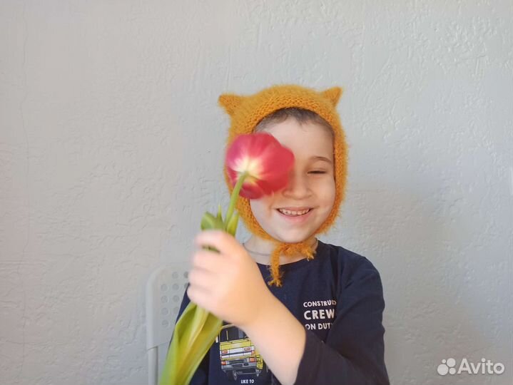 Шапка чепчик с ушками