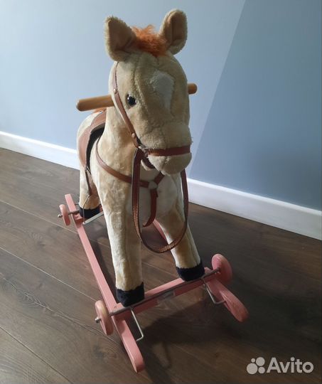 Лошадка качалка каталка 2в1 со звуком