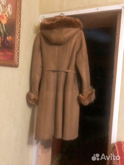 Дубленка натуральная женская 46 48 длинная