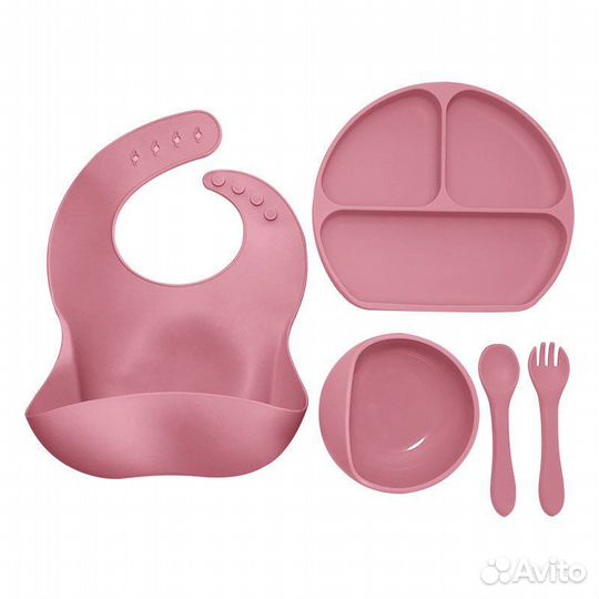 Посуда силиконовая для кормления. Детская. Новая