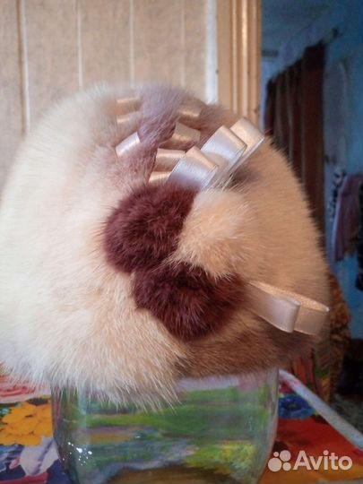 Берет женский норковый