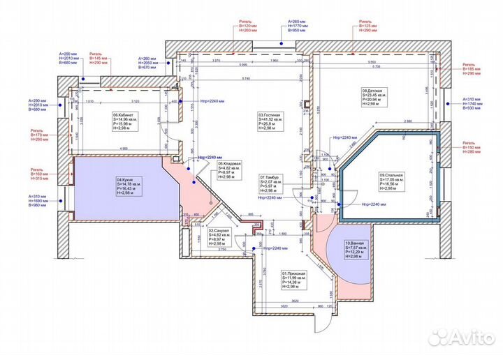 Обмеры помещений