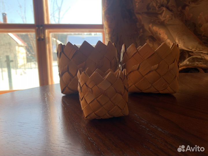 Плетеная корзина без ручки