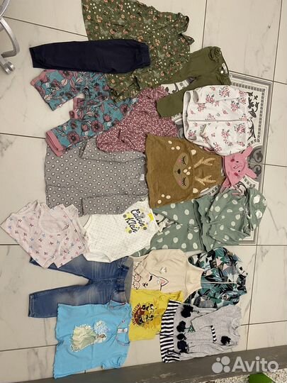 Пакет фирменных вещей на девочку 86-92