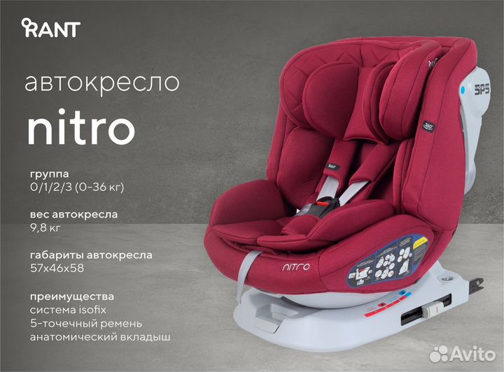 Детское поворотное автокресло от 0 до 36кг