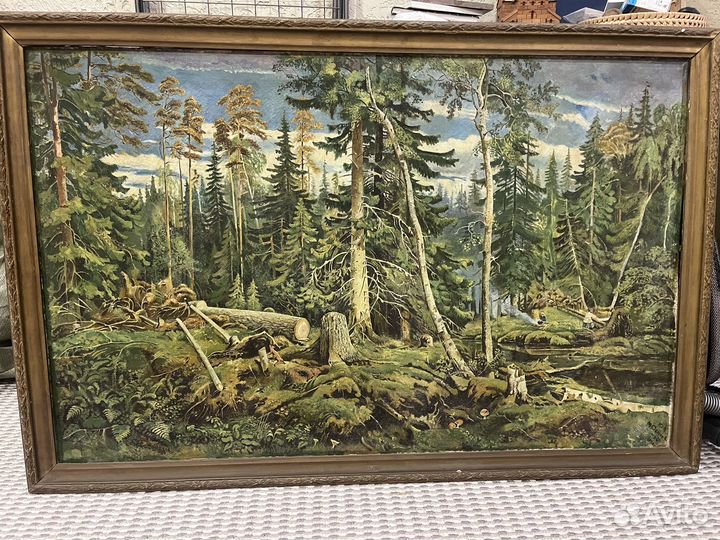 Картина рубка леса Шишкин СССР