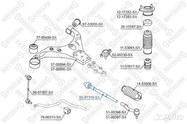 Тяга рулевая hyundai i30 07