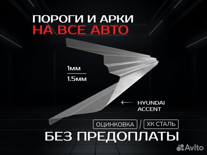 Пороги Skoda Fabia 2 Шкода Фабия