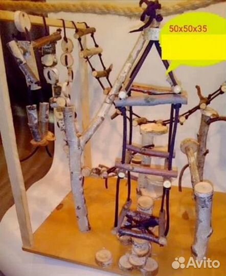 Игровой стенд присада для попугаев