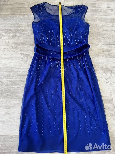 Синее праздничное платье 46 размера milomoor