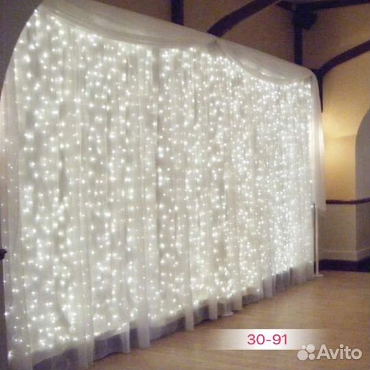 Гирлянда штора 3х3