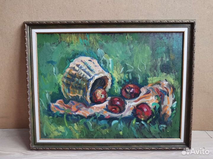 Картина маслом на оргалите в раме