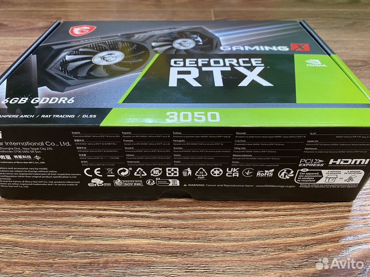 MSI Nvidia GeForce RTX 3050 Gaming X 6G новая