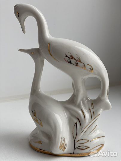 Фарфоровая статуэтка Цапли