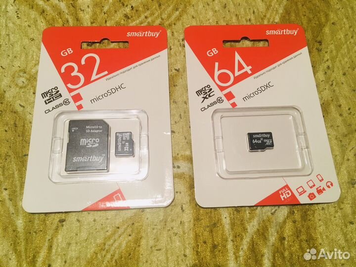 Карта памяти MicroSD 32 & 64 гб