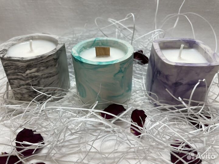 Свечи в гипсе