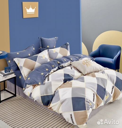 Комплект постельного, Хлопок, резинка Турция