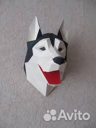 «Хаски» полигональные фигуры бесплатно