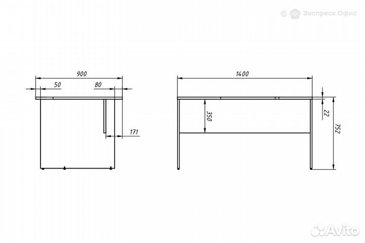 Стол письменный эргономичный левый Имаго са-2Л