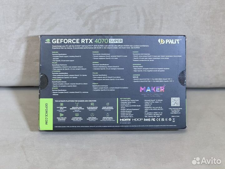 Новая Видеокарта Palit GeForce RTX 4070 Super Dual