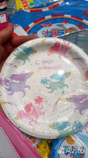 Посуда бумажная одноразовая для детских праздников