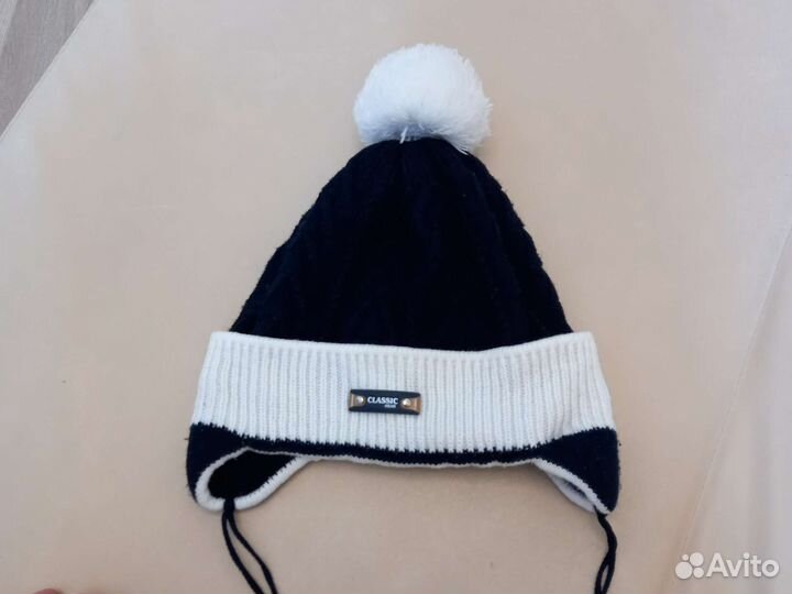 Детская шапка вязанная на 3-5 лет