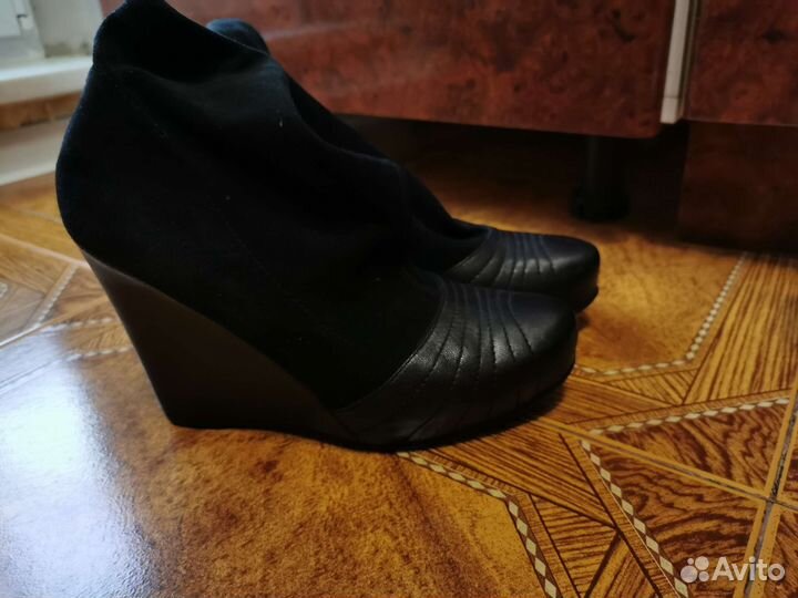 Ботильоны замшевые кожаные натуральные