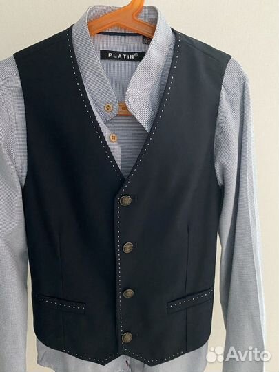 Рубашка с жилеткой 134-140