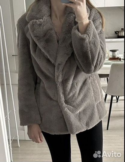 Шуба new look серая 42-44