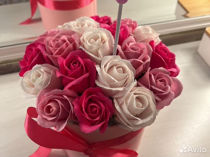 Букет из мыльных роз