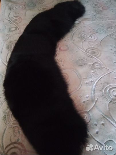 Меховой воротник чернобурка