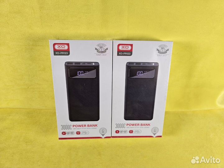 Портативный аккумулятор XO PR123 30000 mAh