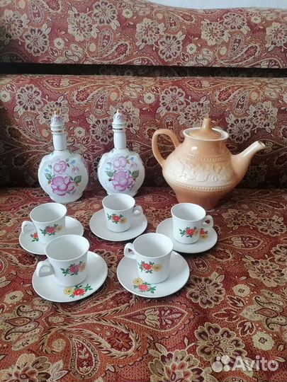 Сервиз кофейный СССР, штоф, чайник