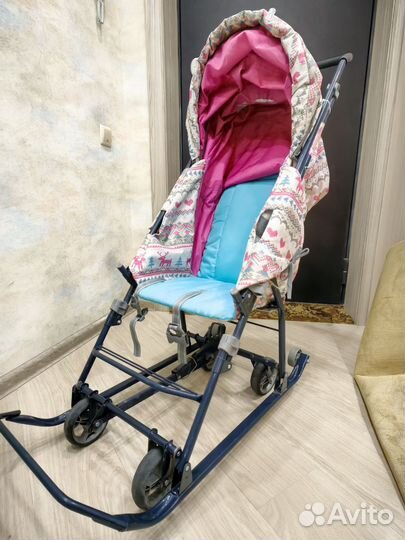 Санки коляска nika умка-фантазер 3-1к
