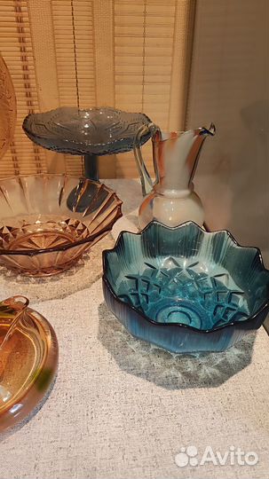 Конфетницы Салатники. Цветное стекло СССР