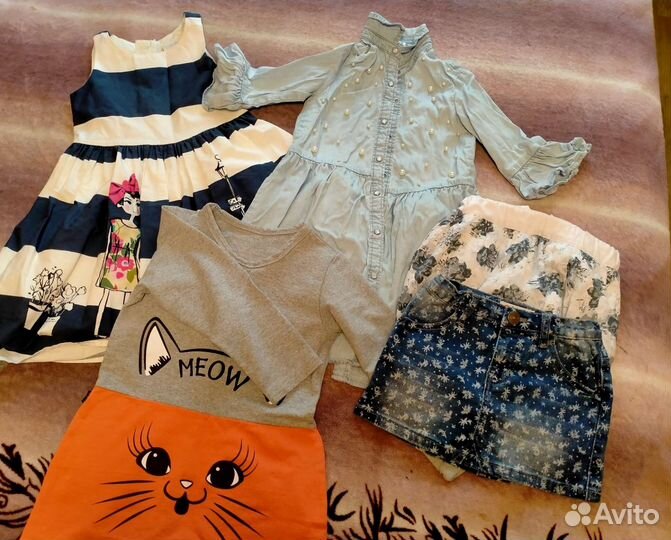 Огромные пакеты вещей на девочку 104/110/116