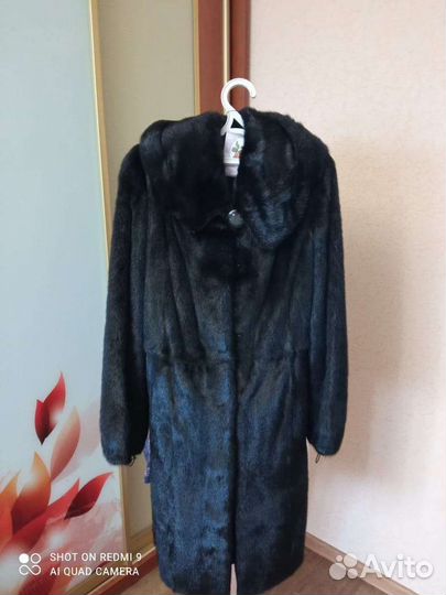 Шуба норковая с капюшоном 42 44